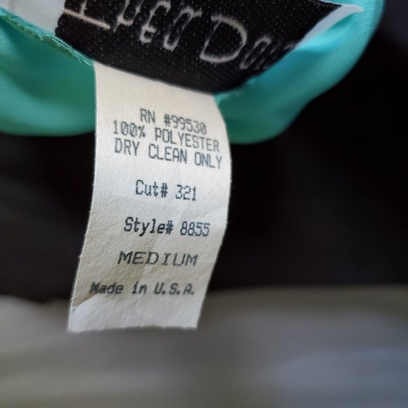 Thea Dora Gown. Black and Teal Size Medium - Picture 3 of 6